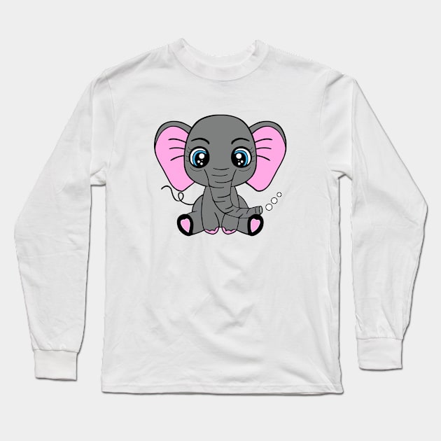 FUNNY Elephant Bubbles Long Sleeve T-Shirt by SartorisArt1